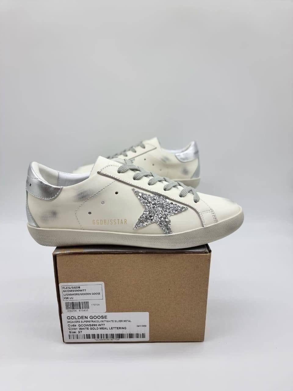 женские кожаные кроссовки golden goose super-star premium - white / silver,кеды golden goose женские,кроссовки golden goose,кеды golden goose,женские кроссовки golden goose 2026-2026 белые с блестящей