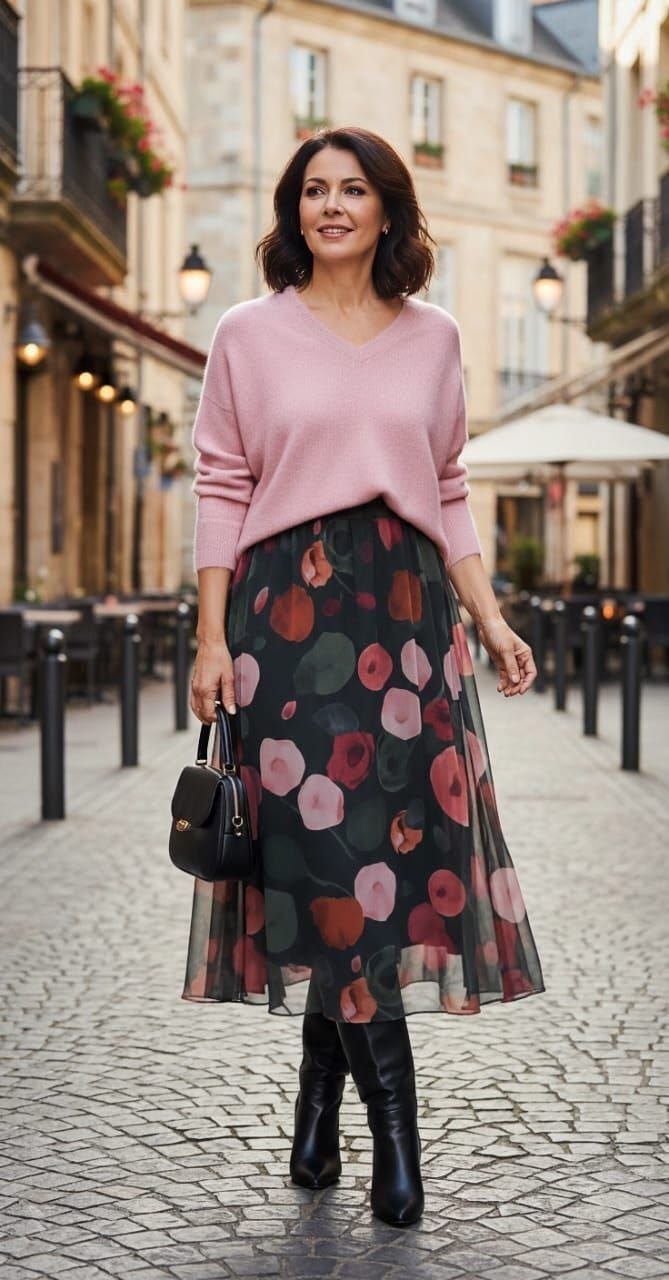 шифоновая юбка,юбка,юбка с принтом,юбка сетка с цветами,юбка средней длины