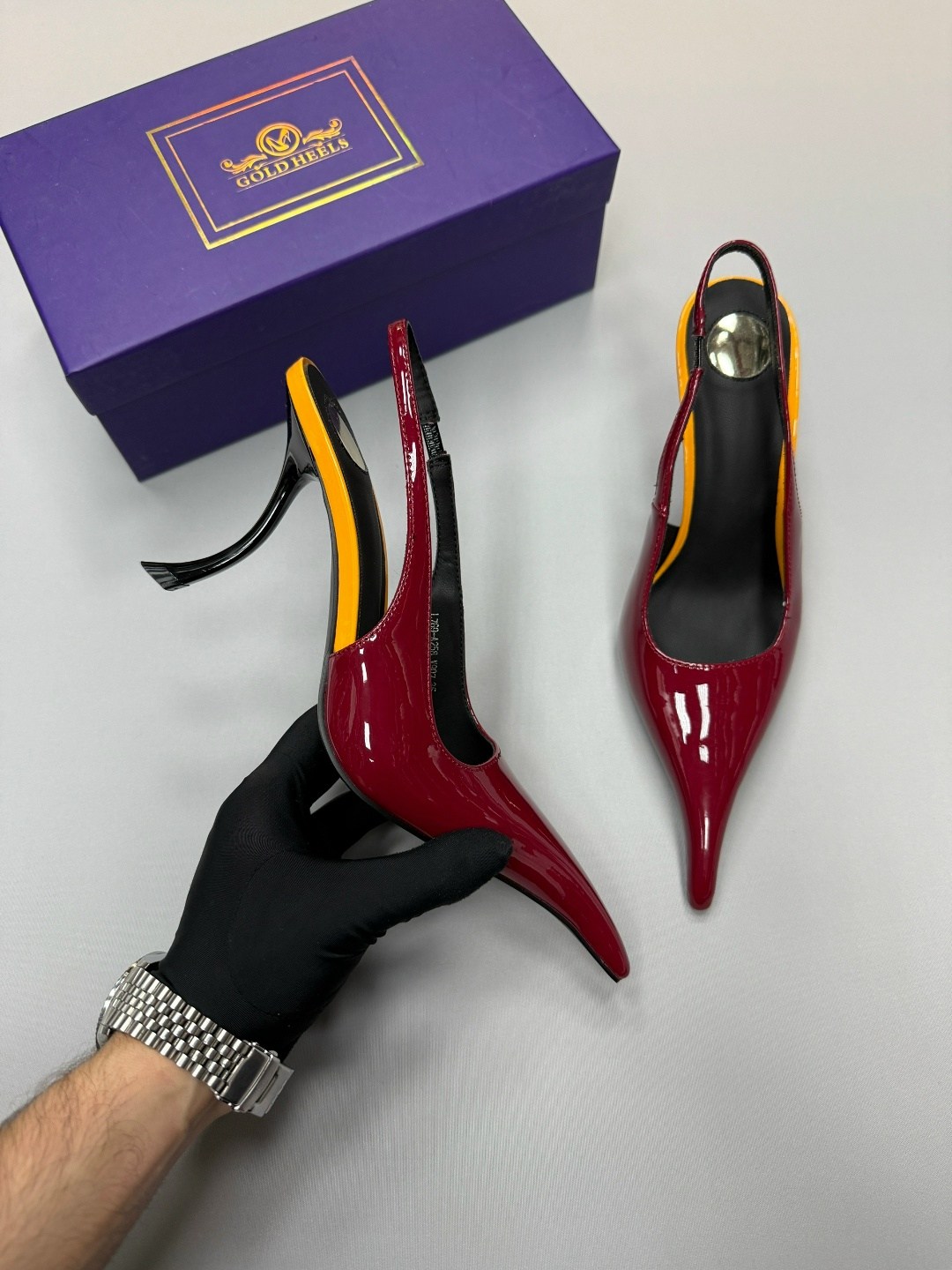 ,женские туфли лодочки,туфли-лодочки женские металлические высокий золотистый каблук квадратный носок глазурованная кожа,каблуки туфли,туфли стильные