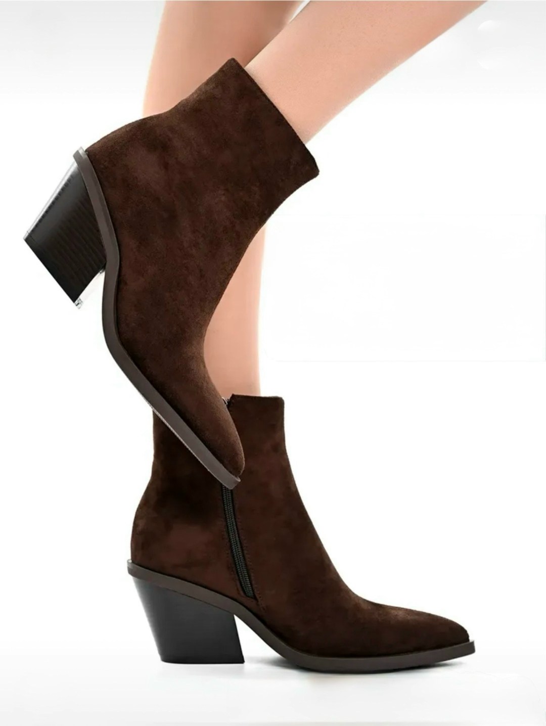 ,замшевые ботильоны,женские ботильоны,ботильоны коричневые,замшевые ботинки
