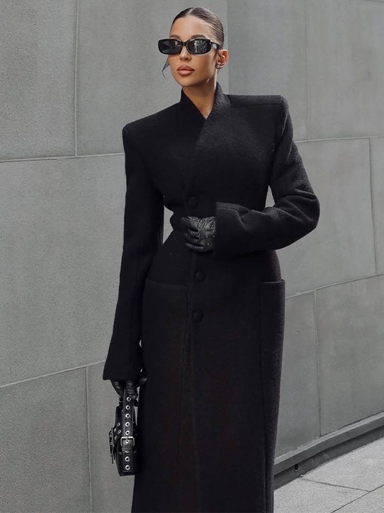 модное шерстяное пальто,черное длинное пальто,длинное пальто,черное пальто,модное пальто