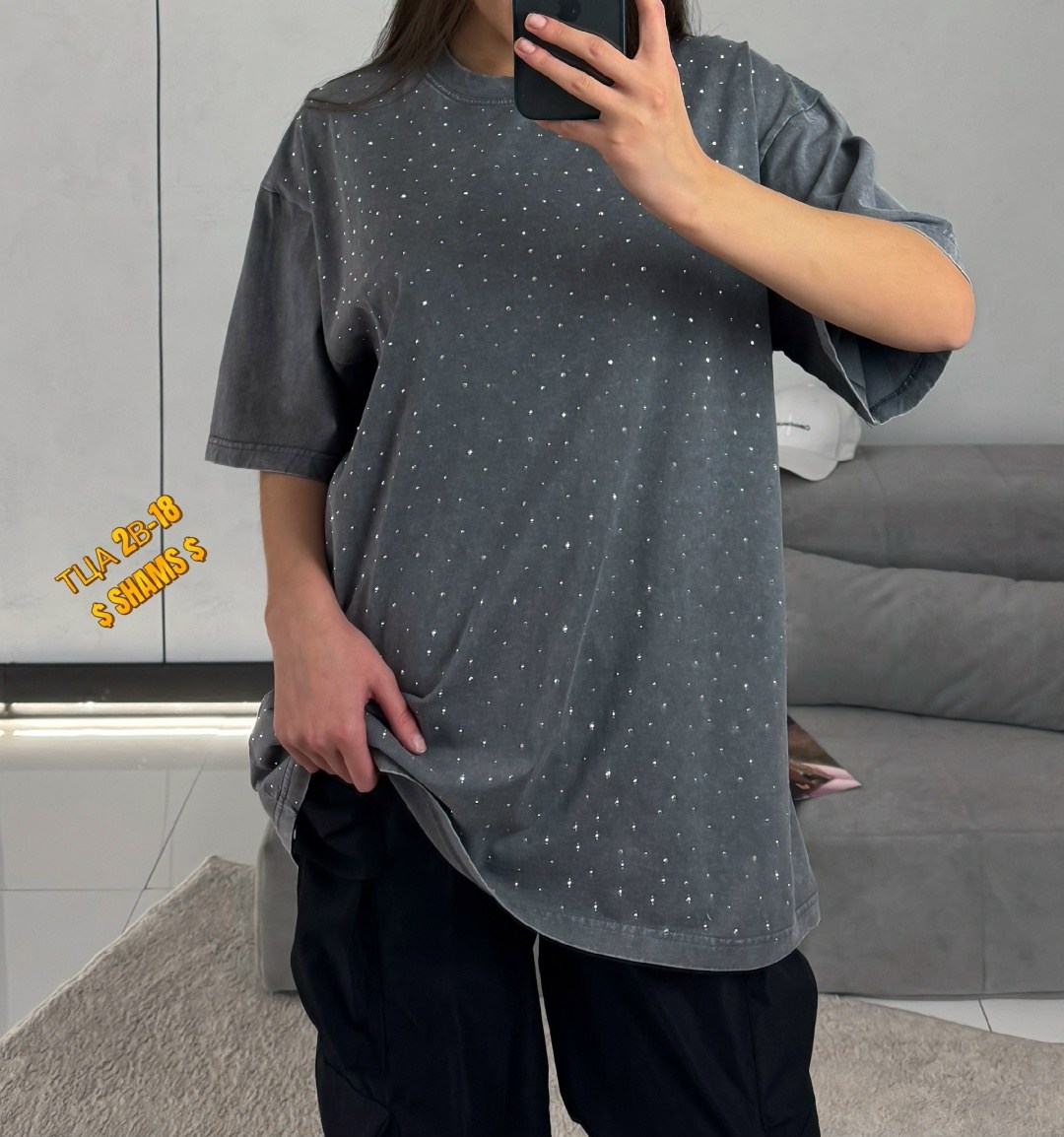 футболка оверсайз со стразам,женская футболка со стразами,футболка женская,футболка варенка со стразами оверсайз glamgrace,женская футболка оверсайз со стразами