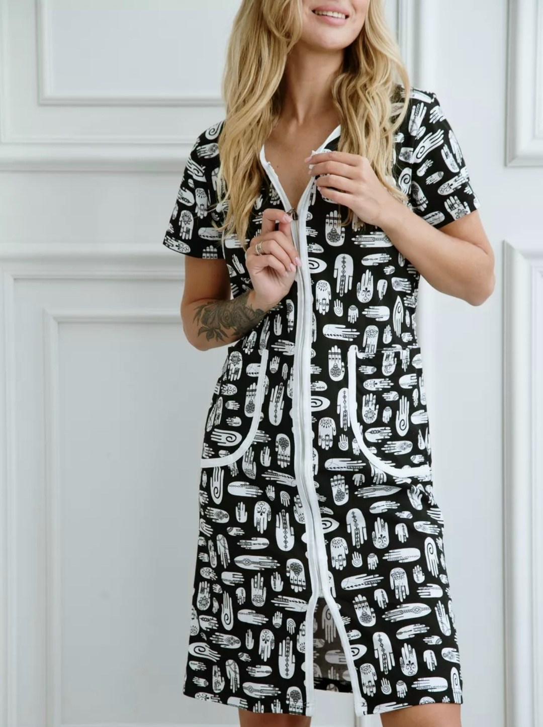 халат домашний женские,халат женский для дома,халат домашний на молнии ohana market,халат женский,халат домашний на молнии