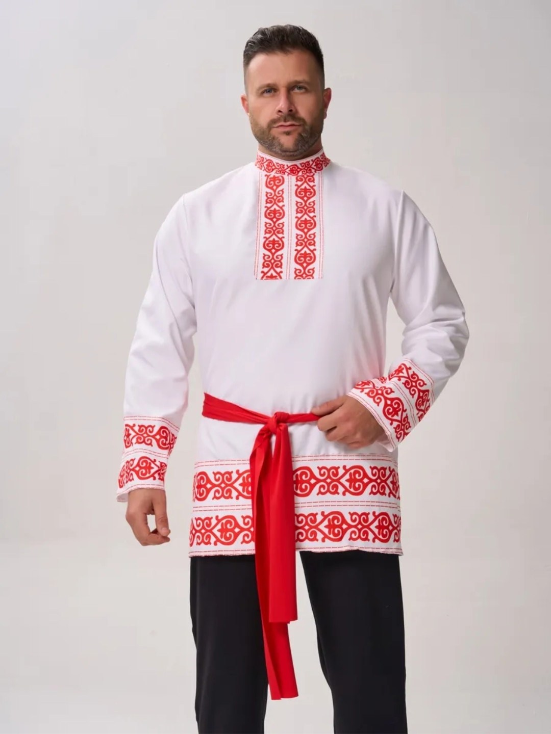 рубаха народная мужская,мужская косоворотка народная русская народная,славянский костюм мужской,русская рубашка косоворотка "лютич",русская рубаха