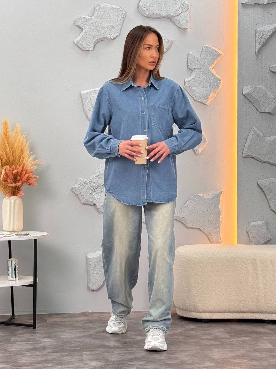 рубашка джинсовая женская,джинсовая рубашка,рубашка джинсовая оверсайз,джинсовая рубашка свободная,женская рубашка