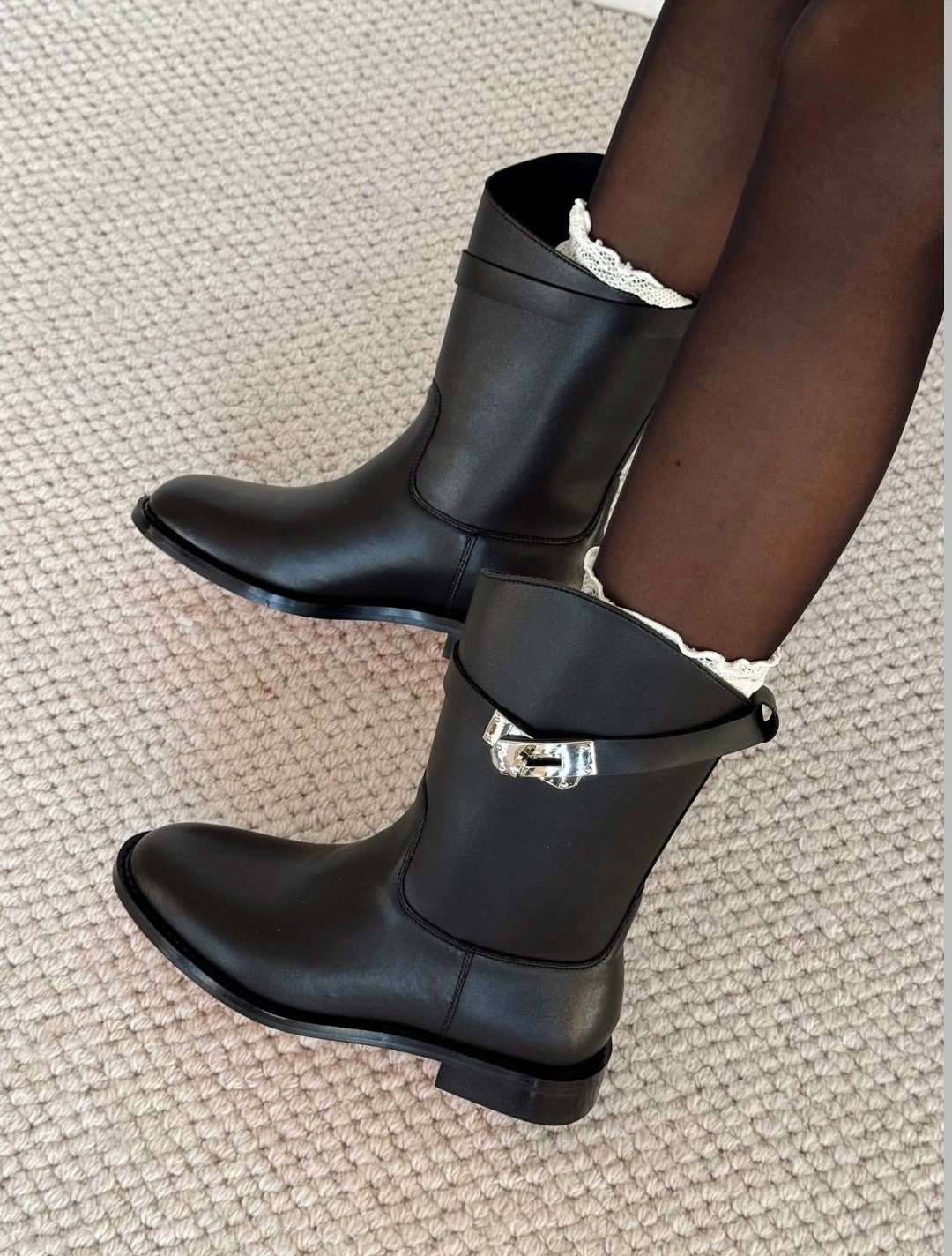 ,сапоги hermes женские кожаные чёрного цвета,сапоги,сапоги hermes жокейские,сапоги hermes