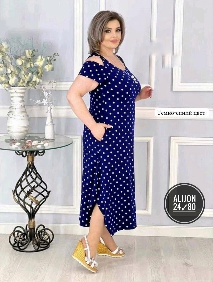 женское платье больших размеров,платье женское,платье большие размеры,платье горох,платье больших размеров