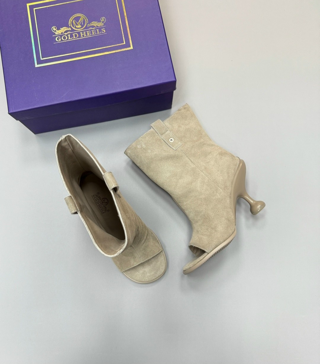 бежевые замшевые ботильоны,женские ботильоны,замшевые ботильоны,,ботильоны модные