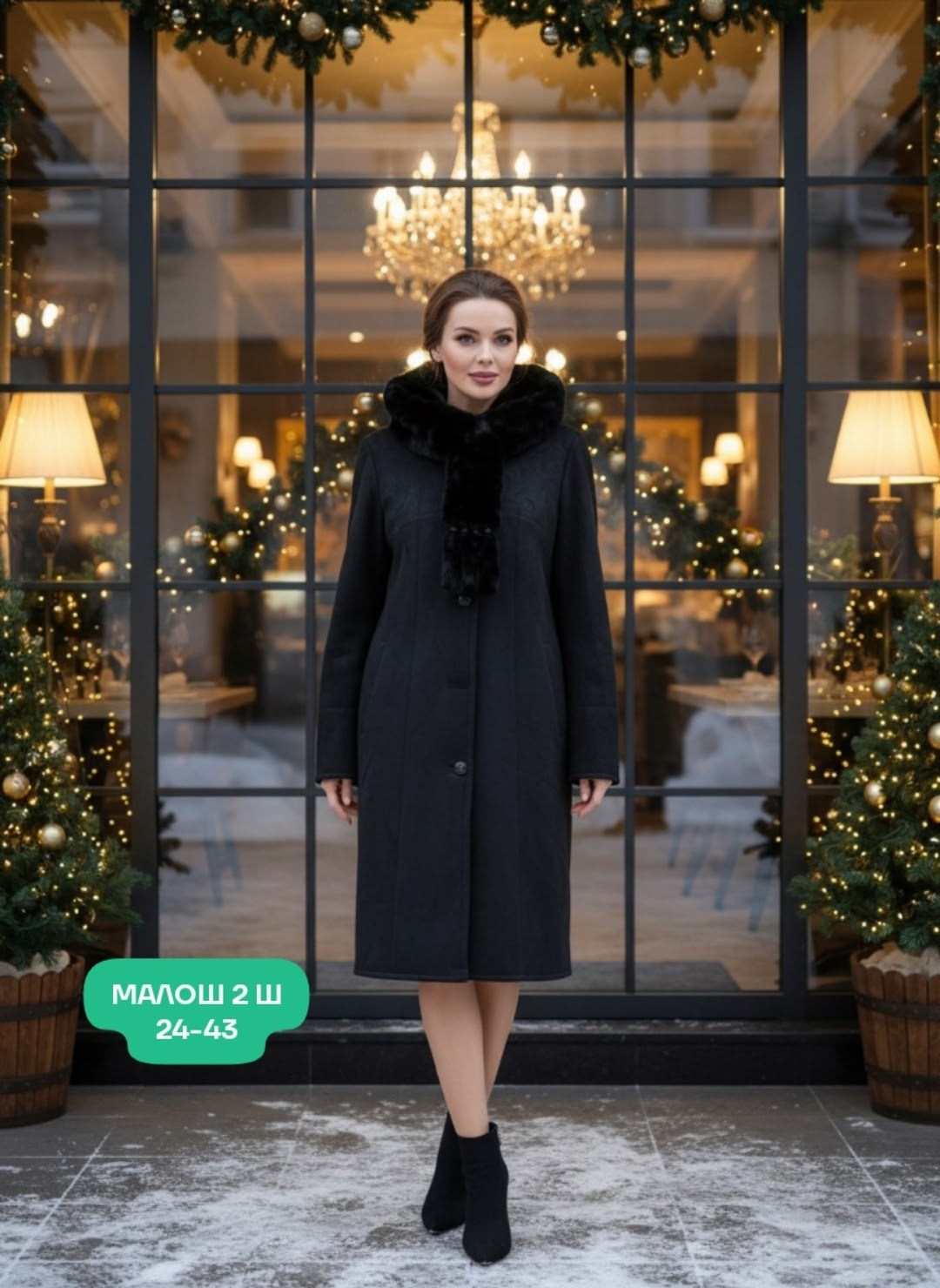 пальто женское мосмеха 8002097 черное 52 ru,пальто с воротником,пальто теплое,женское пальто,пальто женское больших размеров