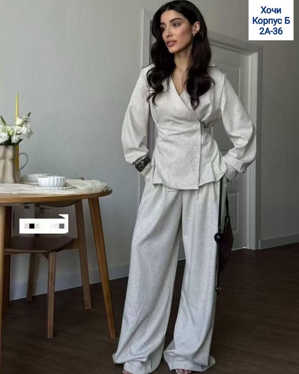 костюм брючный льняной mabag eco 333088348,костюм с брюками,костюм лен женский брючный,льняной брючный костюм,атласный брючный костюм женский