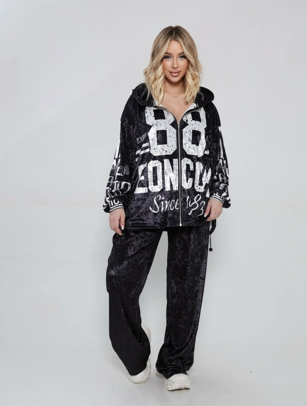 спортивный костюм велюровый,велюровый костюм,велюровый костюм женский,костюм 2-ка в спортивном стиле из бархата и трикотажа tvin 7836 капучино,велюровый спортивный костюм женский