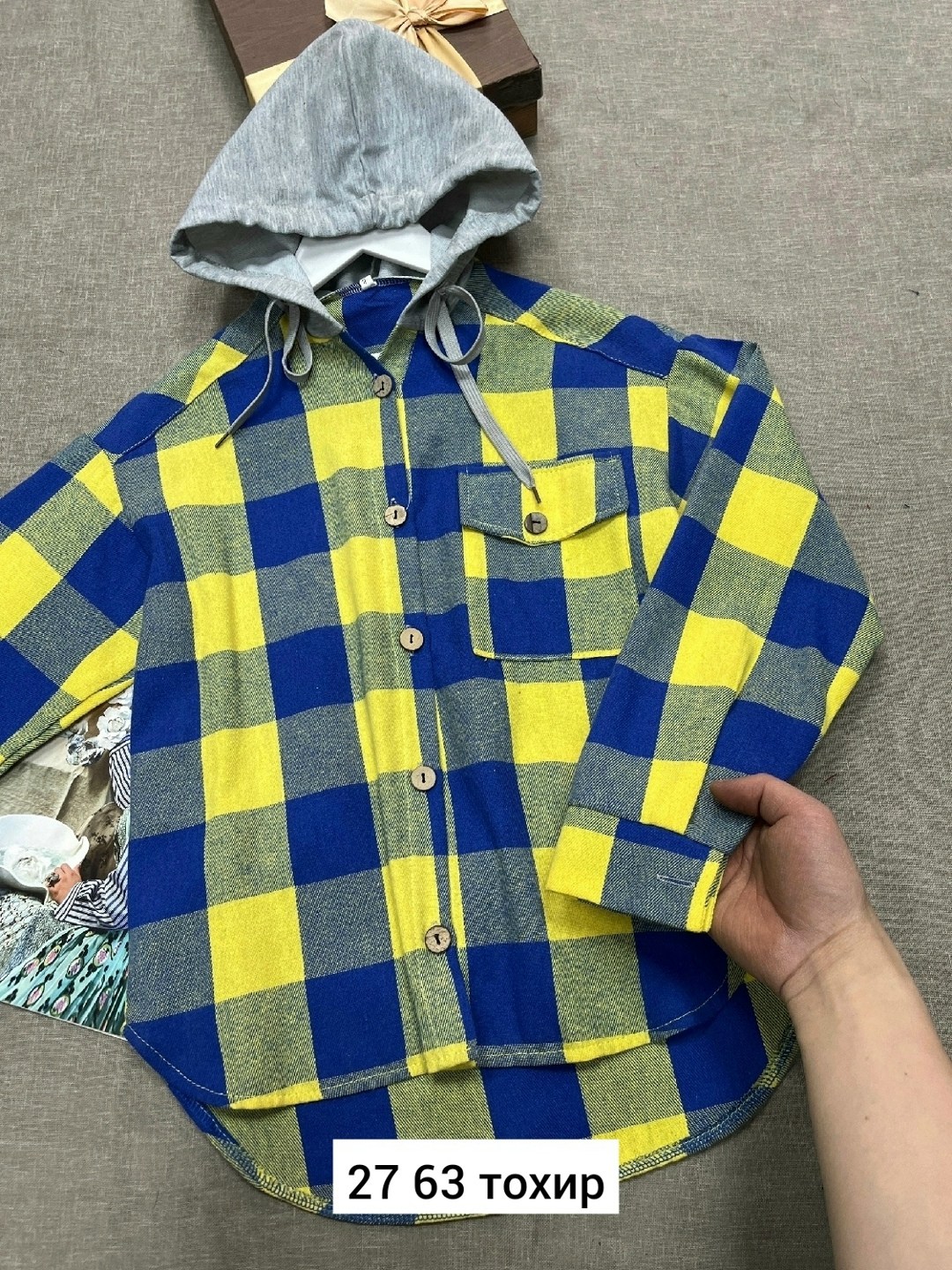 рубашка с капюшоном,рубашка в клетку с капюшоном,детская рубашка,рубашка для мальчика,рубашка теплая
