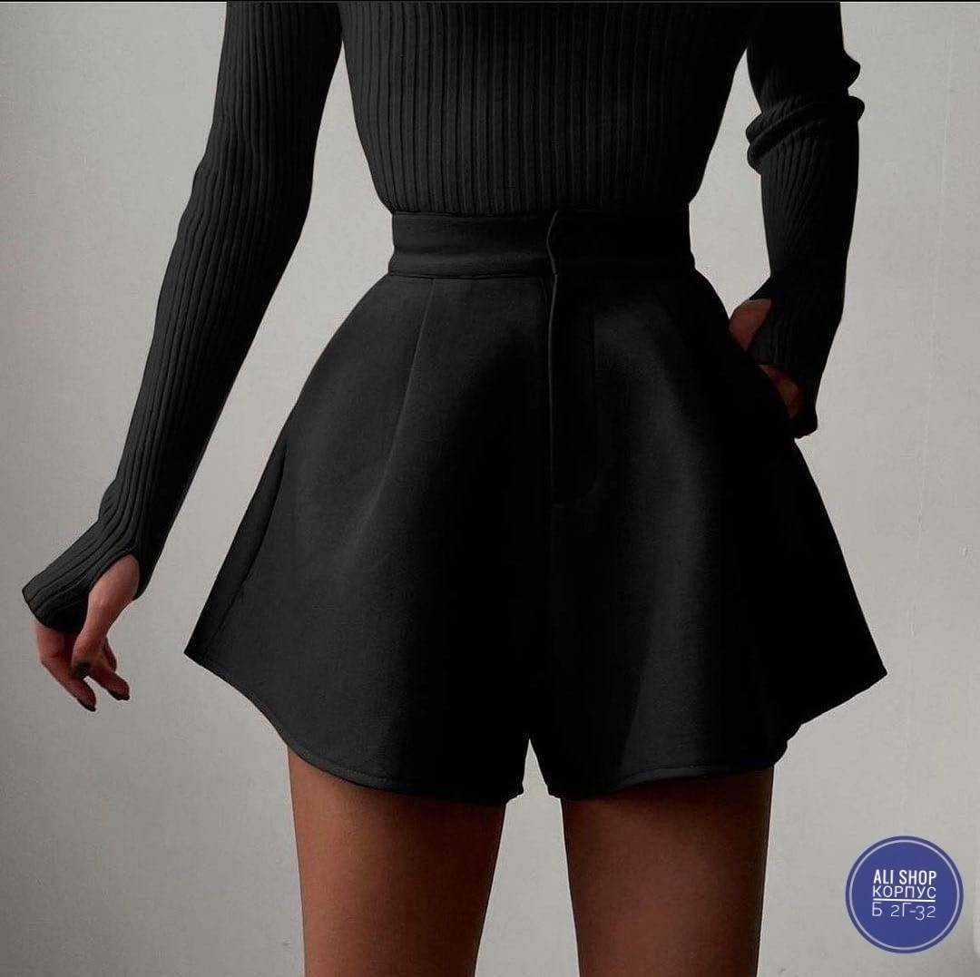 костюм женский юбка шорты и водолазка,модная одежда,женский костюм с юбкой,юбка спандекс