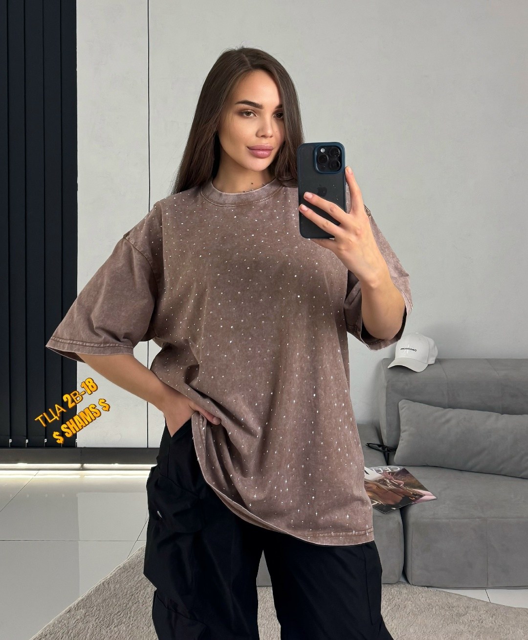 футболка оверсайз со стразам,женская футболка со стразами,футболка женская,футболка варенка со стразами оверсайз glamgrace,женская футболка оверсайз со стразами