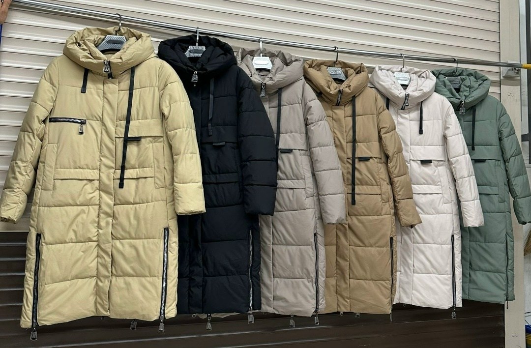 женский пуховик 7068-s92 бежевый,женские пуховики,бежевый пуховик,пуховик зимний длинный с капюшоном оверсайз ksulor brand,женская зимняя куртка