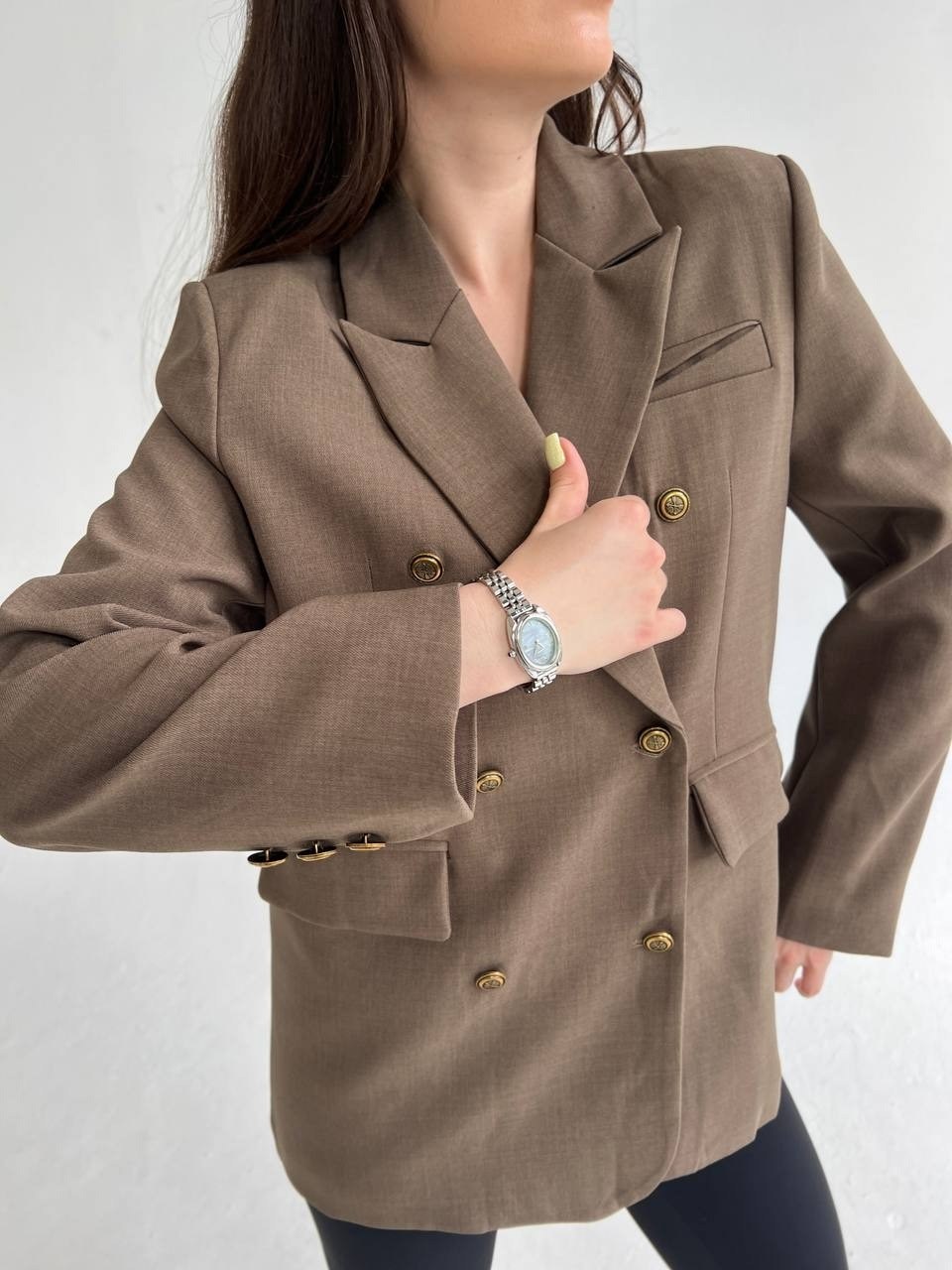 жакет двубортный "шоколад",двубортный жакет,полупальто пиджак,пиджак и жакет,женский пиджак