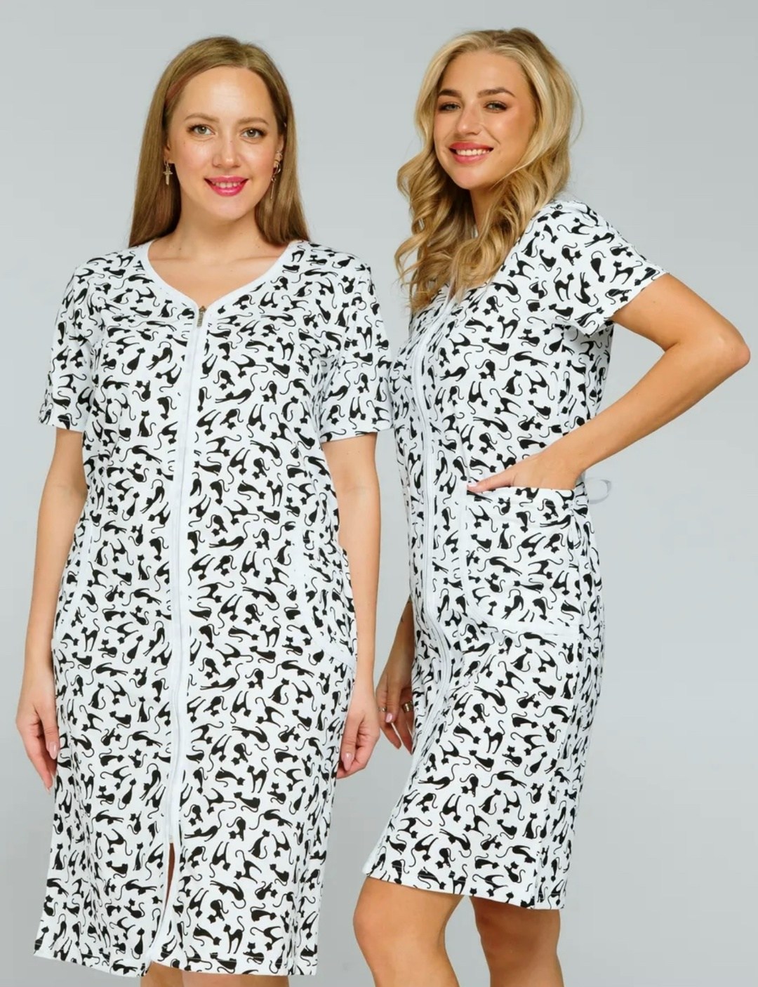 халат домашний женские,халат женский для дома,халат домашний на молнии ohana market,халат женский,халат домашний на молнии