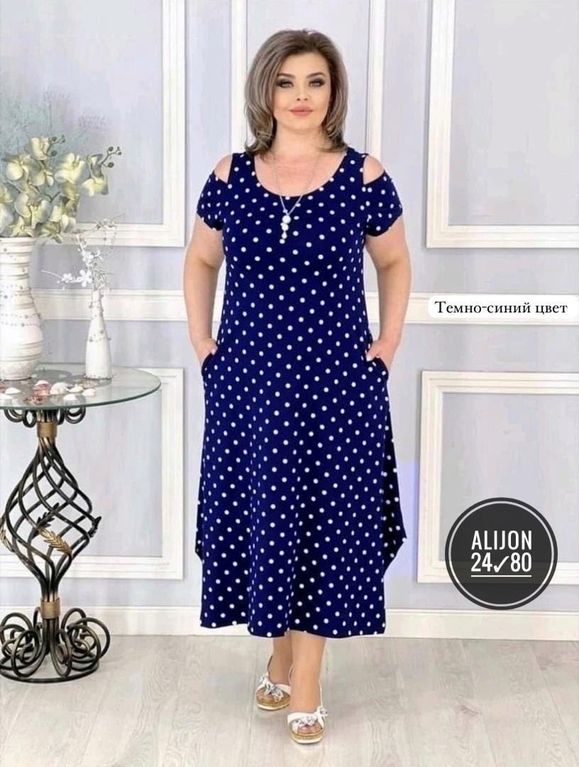 женское платье больших размеров,платье женское,платье большие размеры,платье горох,платье больших размеров