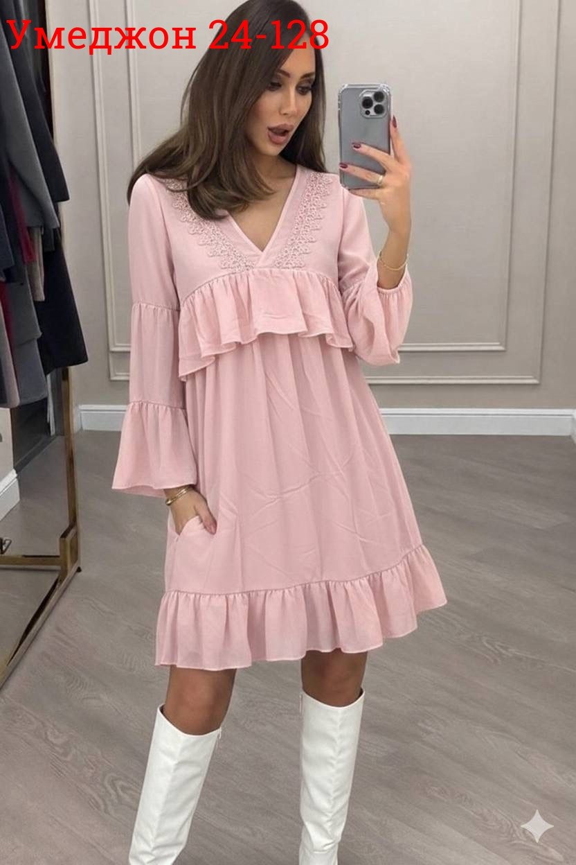 платье женское,платье с оборками,модное платье,свободное платье,платье женское синее