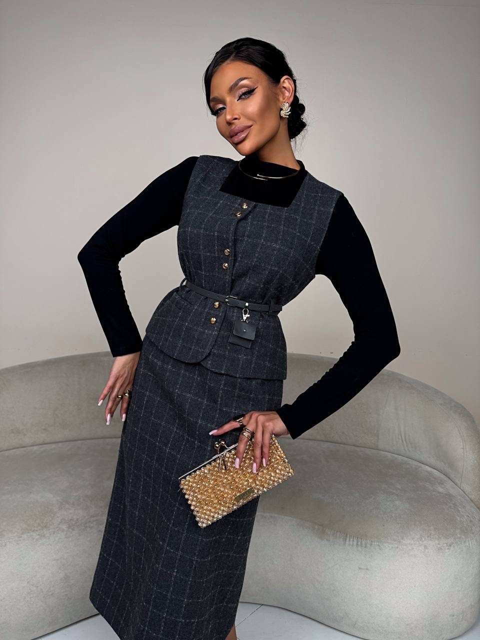 теплые платья,сарафан,платье сарафан,сарафан в клетку,коричневый сарафан