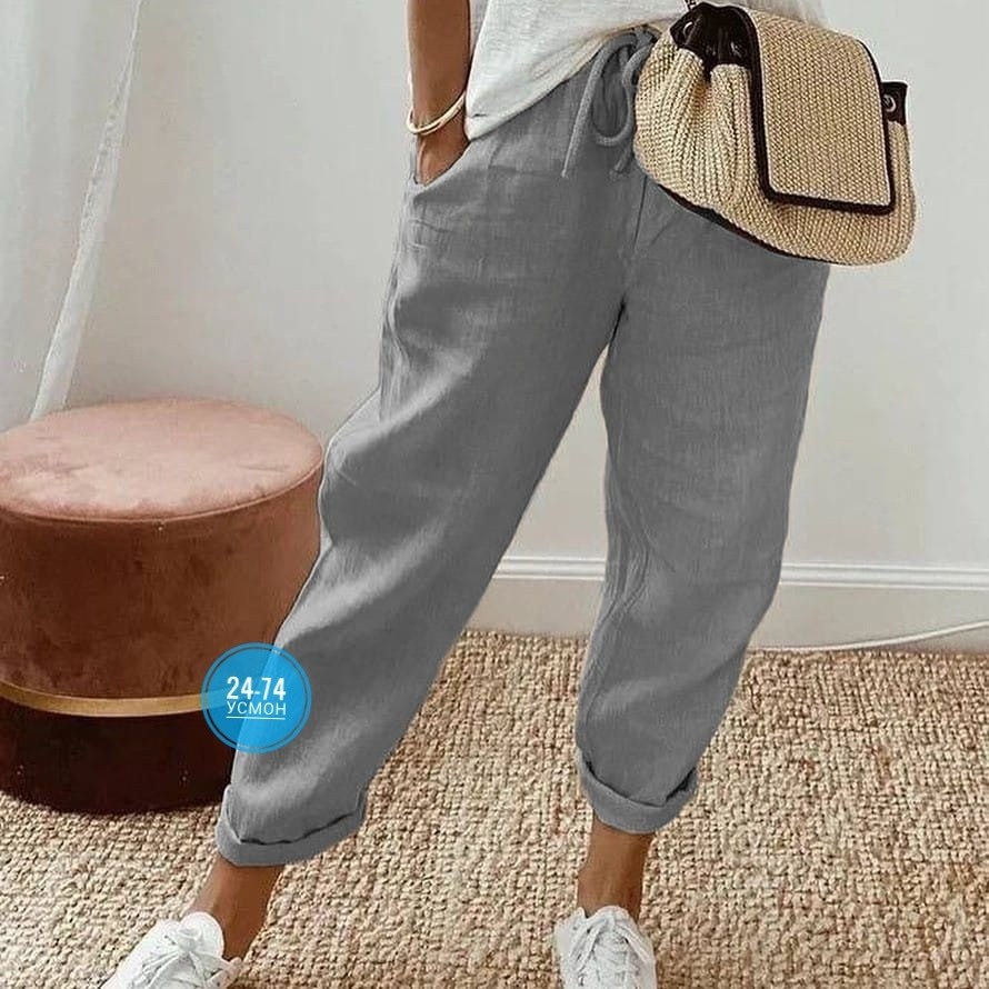 брюки женские,повседневные брюки,льняные брюки,брюки женские из хлопка и льна,летние брюки