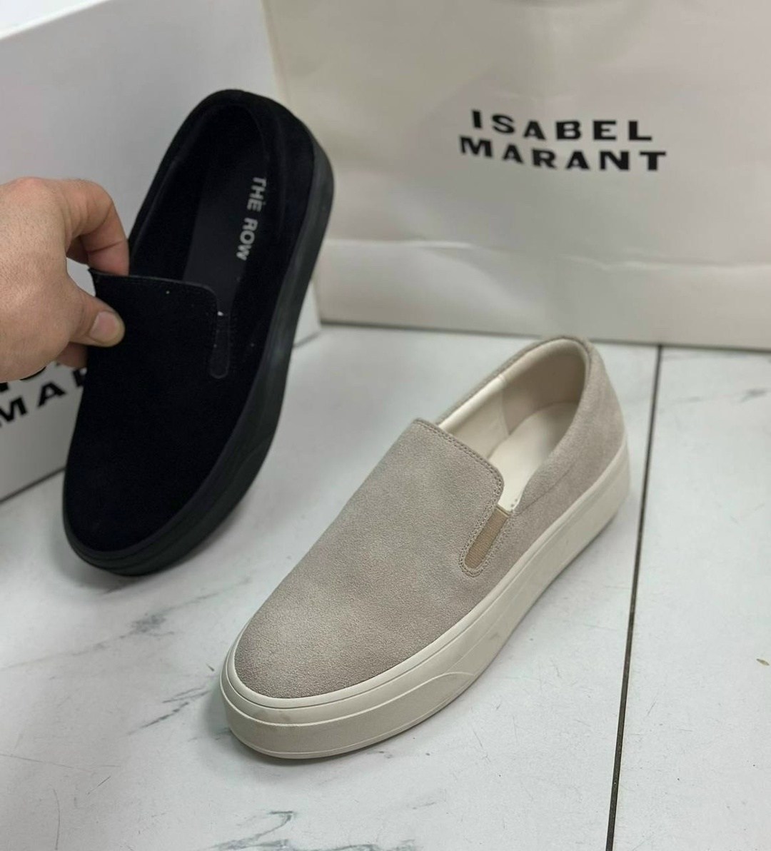 слипоны из натуральной замши the row,слипоны из натуральной замши,женские слипоны,,слипоны на высокой подошве из натуральной замши do forni