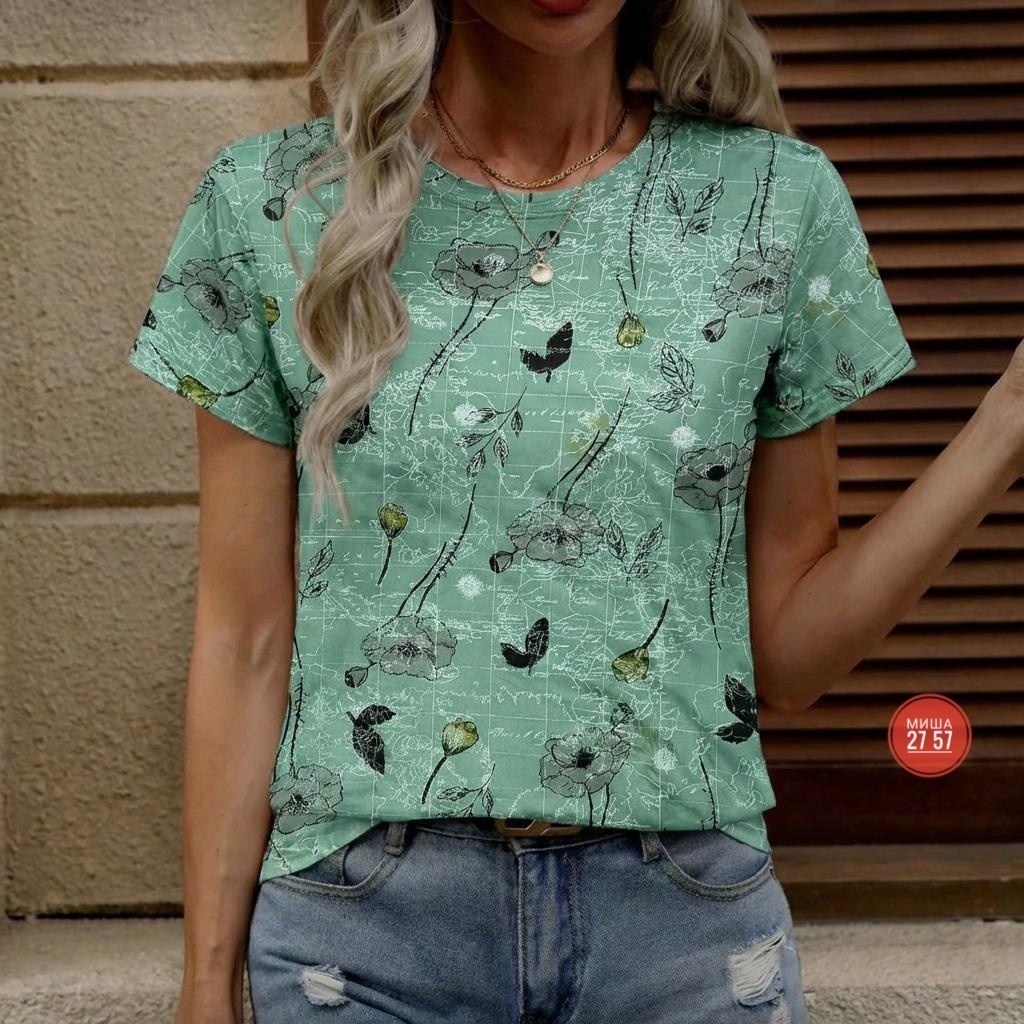 футболки женская,женская футболка с цветочным принтом,женская летняя футболка,футболки для женщин,женская футболка с коротким рукавом с цветочным принтом