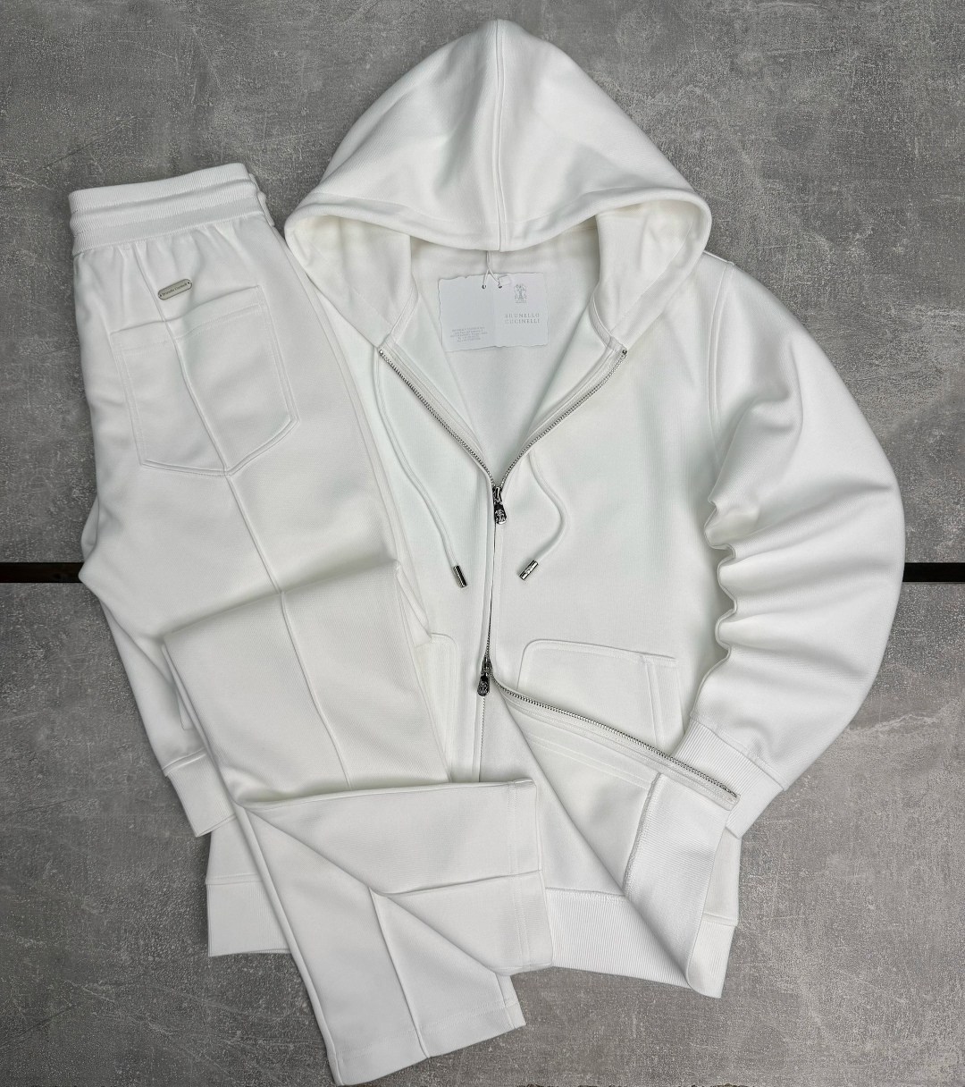 спортивный костюм brunello cucinelli,brunеllо сuсinеlli спортивный костюм premium - white,спортивный костюм на флисе,толстовка на молнии из футера 3х нит.начес экрю,толстовка теплая