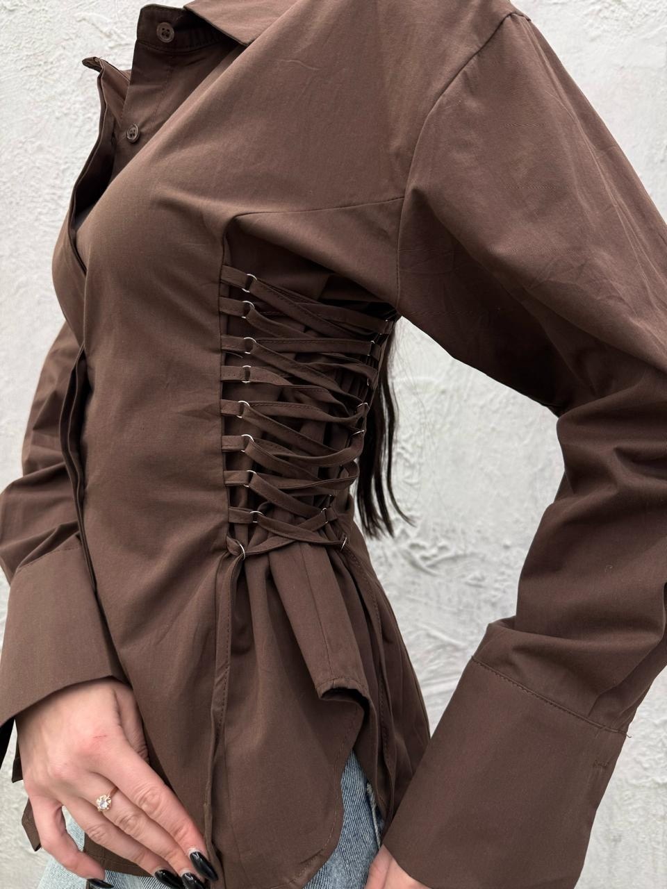 стильная блуза,коричневая рубашка,повседневная рубашка,рубашка женская,элегантная рубашка