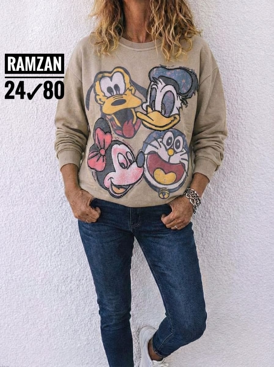 женская кофта,толстовка кофта,свитшот женский,кофта,кофта варенка оверсайз с принтом микки маусом
