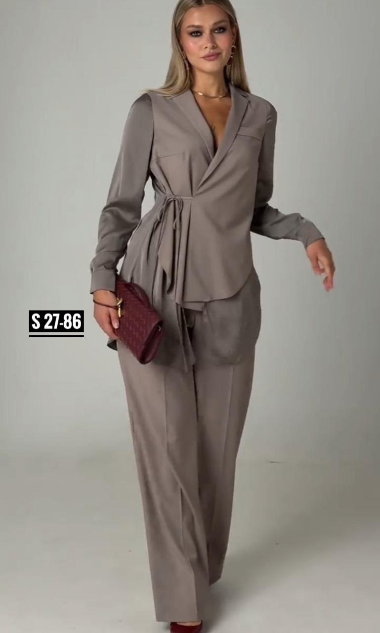 брючный костюм,женский брючный костюм,брючный костюм temper 149 серый,комплект брючный,костюм с брюками