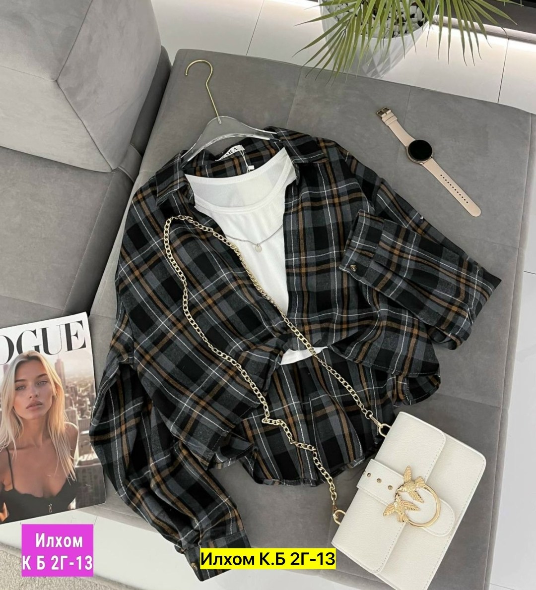 рубашка в клетку с майкой beststyle,женская рубашка в клетку,женская рубашка в клетку свободного кроя,рубашка в клетку,рубашка в клетку женская оверсайз