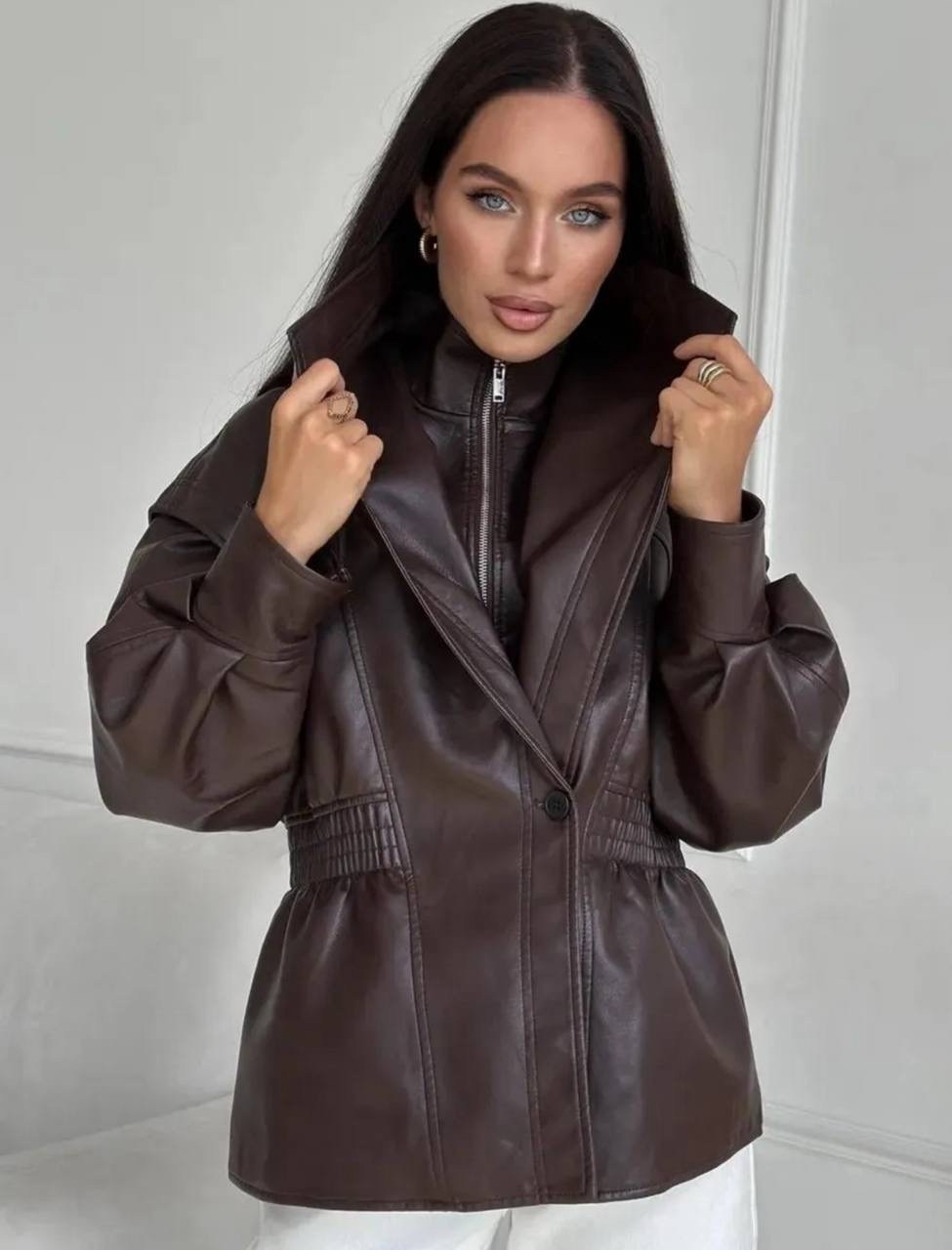 кожаная куртка,косуха куртка кожаная с поясом chauzi,женская кожаная куртка,косуха куртка кожаная оверсайз демисезонная удлиненная mayberry,куртка из экокожи