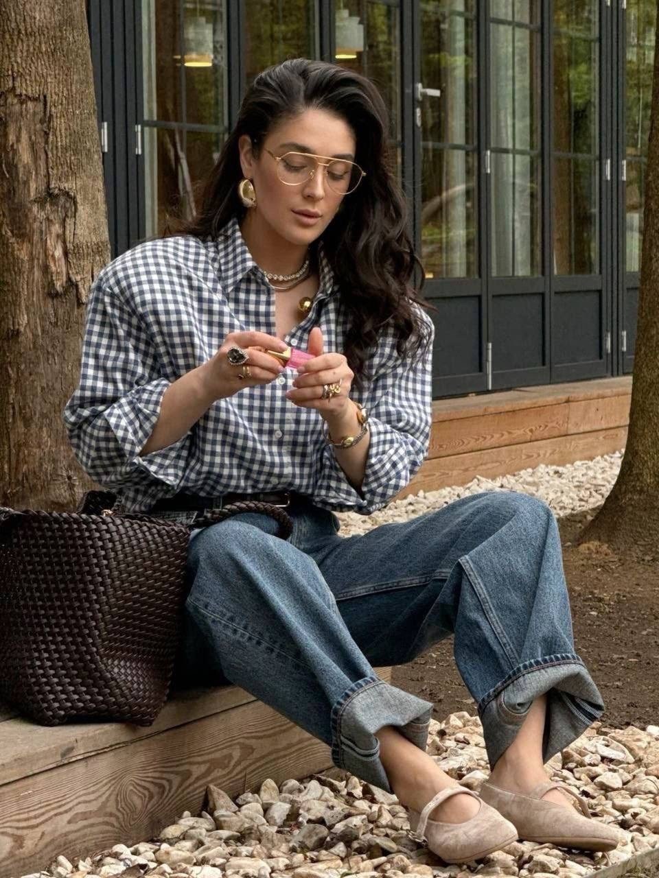 рубашка оверсайз в клетку,рубашка модная,женская рубашка,стильная рубашка,оверсайз рубашка