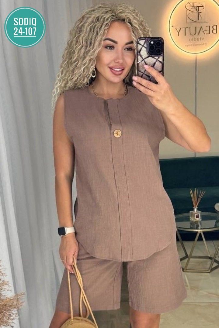 женский костюм с шортами,льняной костюм с шортами,летние костюмы женские,костюм женский с шортами летний,костюм с шортам