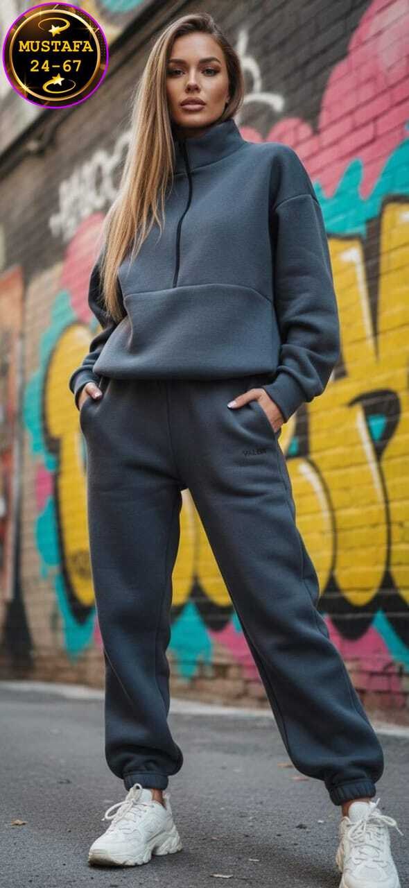 костюм спортивный e geland графит,cпортивный костюм женский на флисе,спортивный костюм,костюм женский на флисе: толстовка и штаны арт. 1521996,спортивный костюм оверсайз elvina k