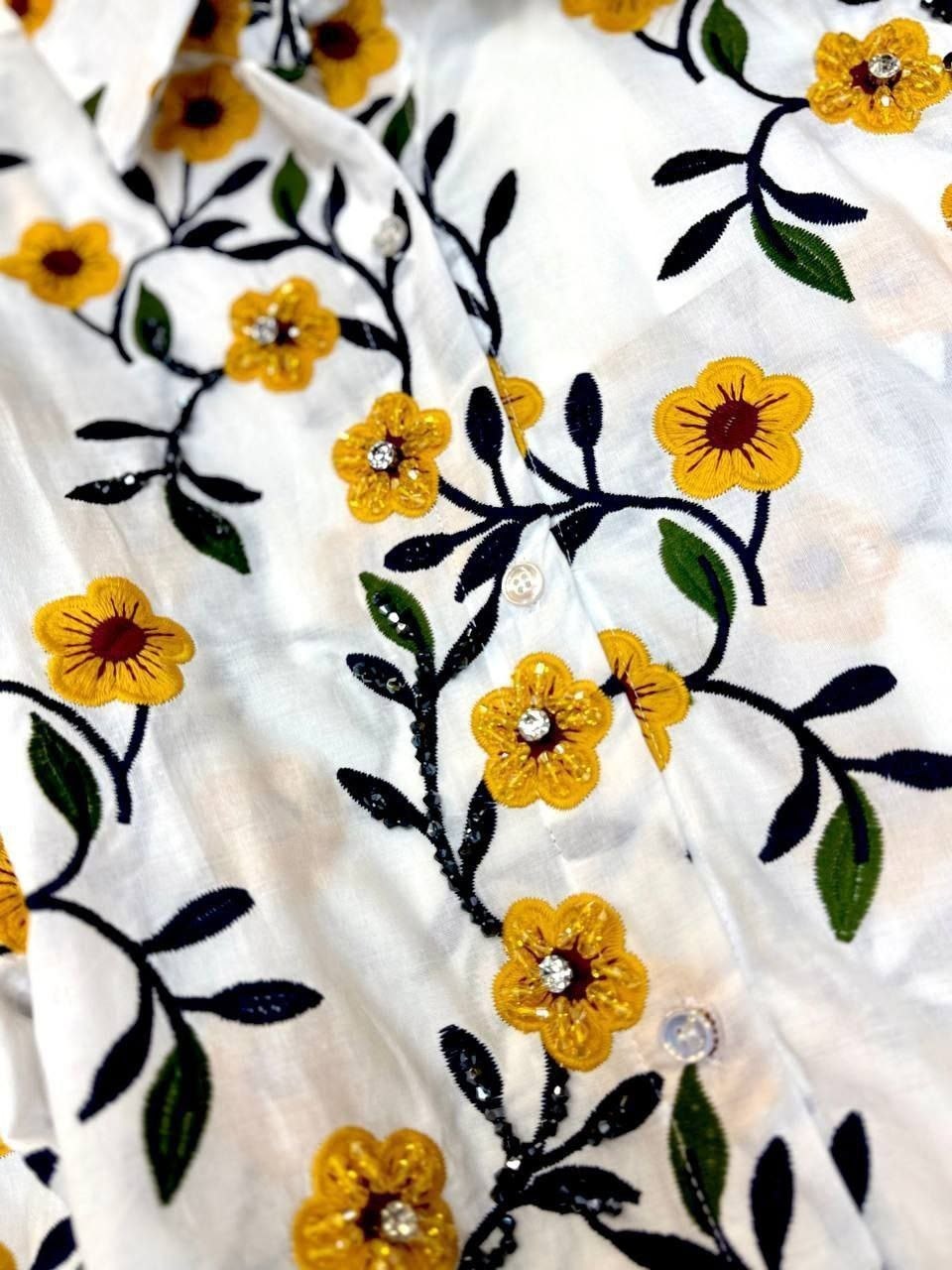 рубашка с принтом "облака" 120% lino,женская рубашка,рубашка шифоновая,рубашка женская голубая,женская блузка