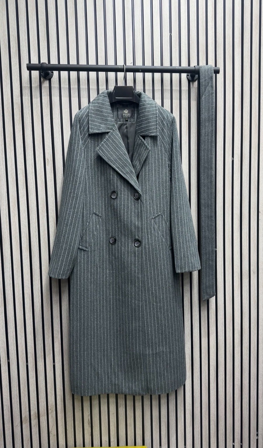 пальто в полоску женское soil 322946955,пальто модное,пальто в полоску,пальто женское,длинное пальто