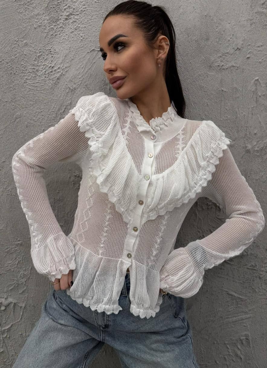 блузка с рюшами,прозрачная блузка,блузка женская,блуза,черная рубашка с рюшами блузки