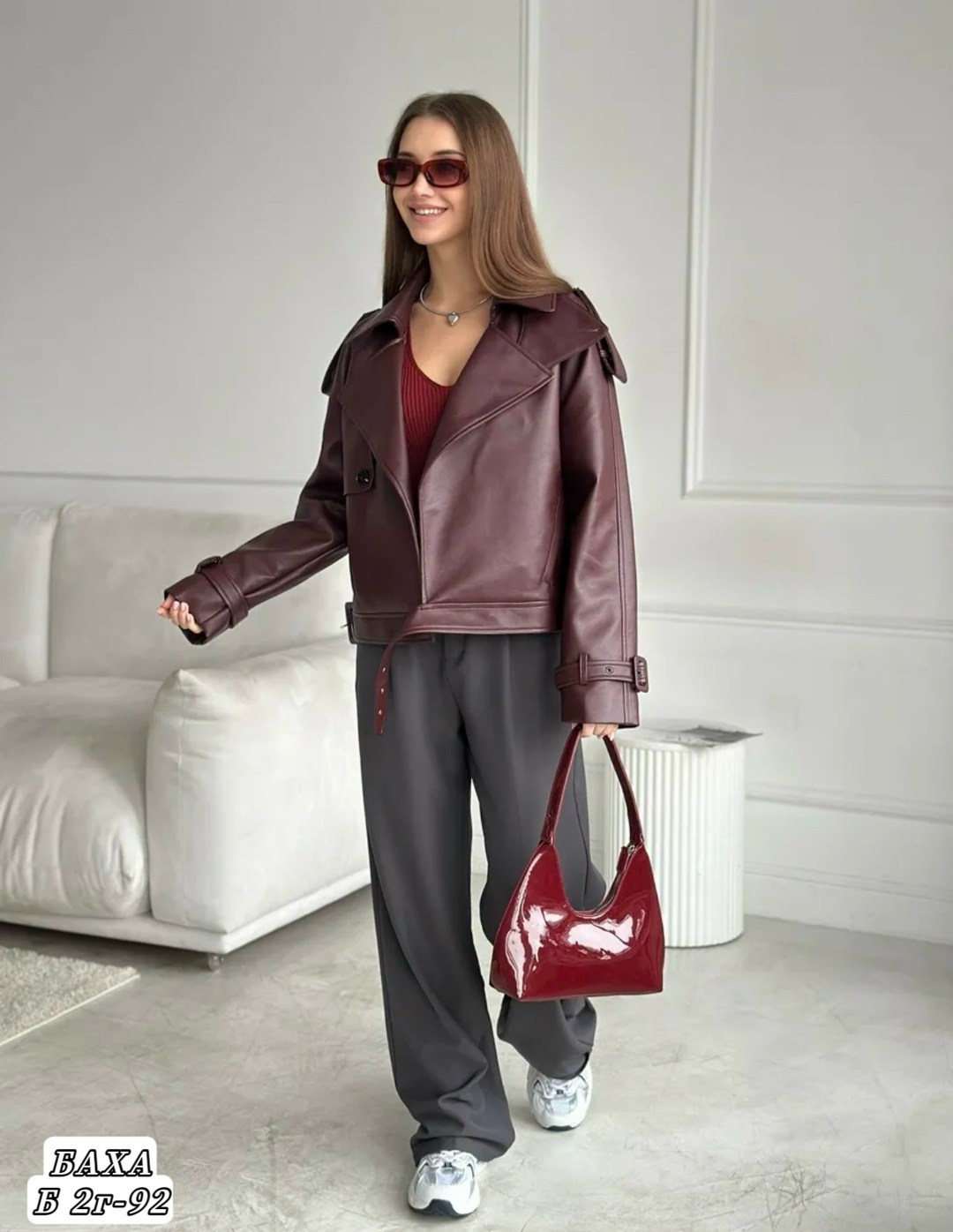 косуха бордовая оверсайз chauzi 302317526,косуха бордовая оверсайз chauzi,куртка-косуха из экокожи twinset,кожаная куртка косуха женская,косуха куртка кожаная оверсайз chauzi