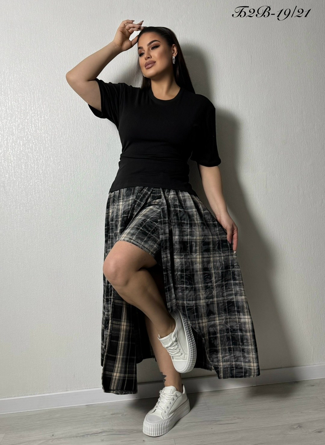 юбка макси в клетку с карманами,юбка,юбка для полных женщин,юбка для полных,юбка женская