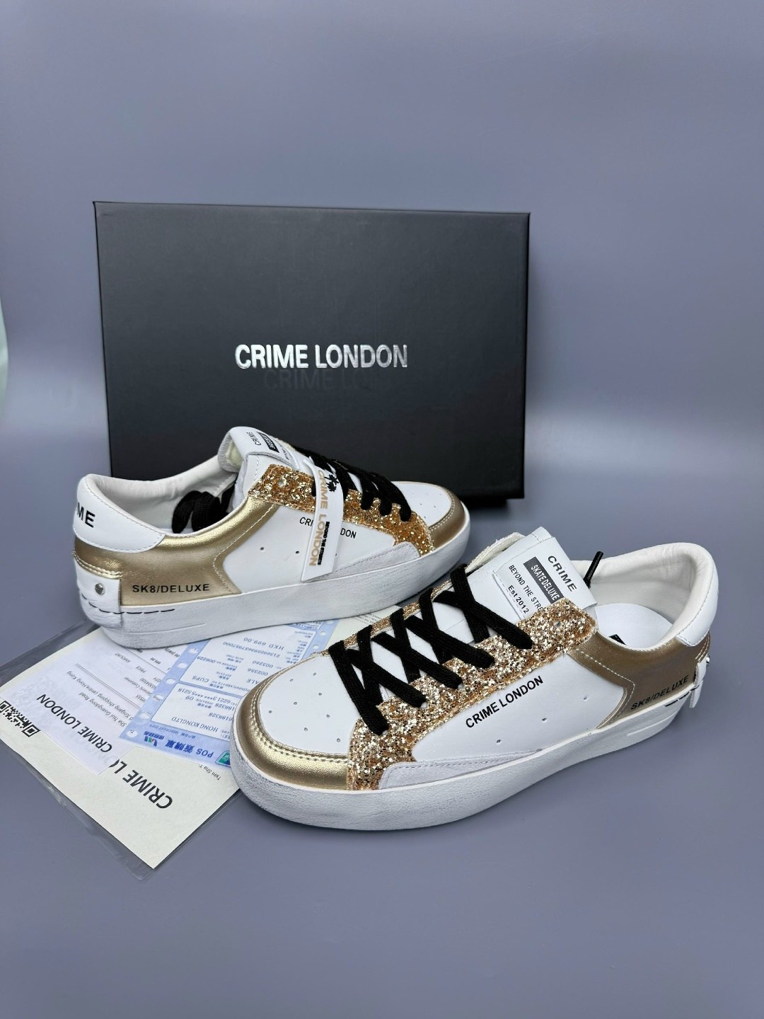 кожаные кеды crime london,женские кожаные кеды crime london 27107pp6к11/1,dolce&gabbana белые кожаные низкие кроссовки,crime london baskets basses sk8 deluxe anialier-gold,кроссовки дольче габбана жен