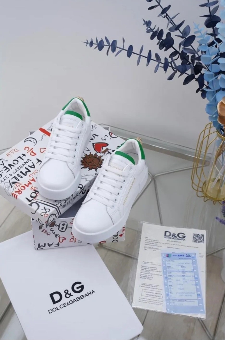 кожаные кроссовки белого цвета dolce & gabbana portofino,кроссовки дольче габбана,кроссовки dolce gabbana,,кеды dolce & gabbana