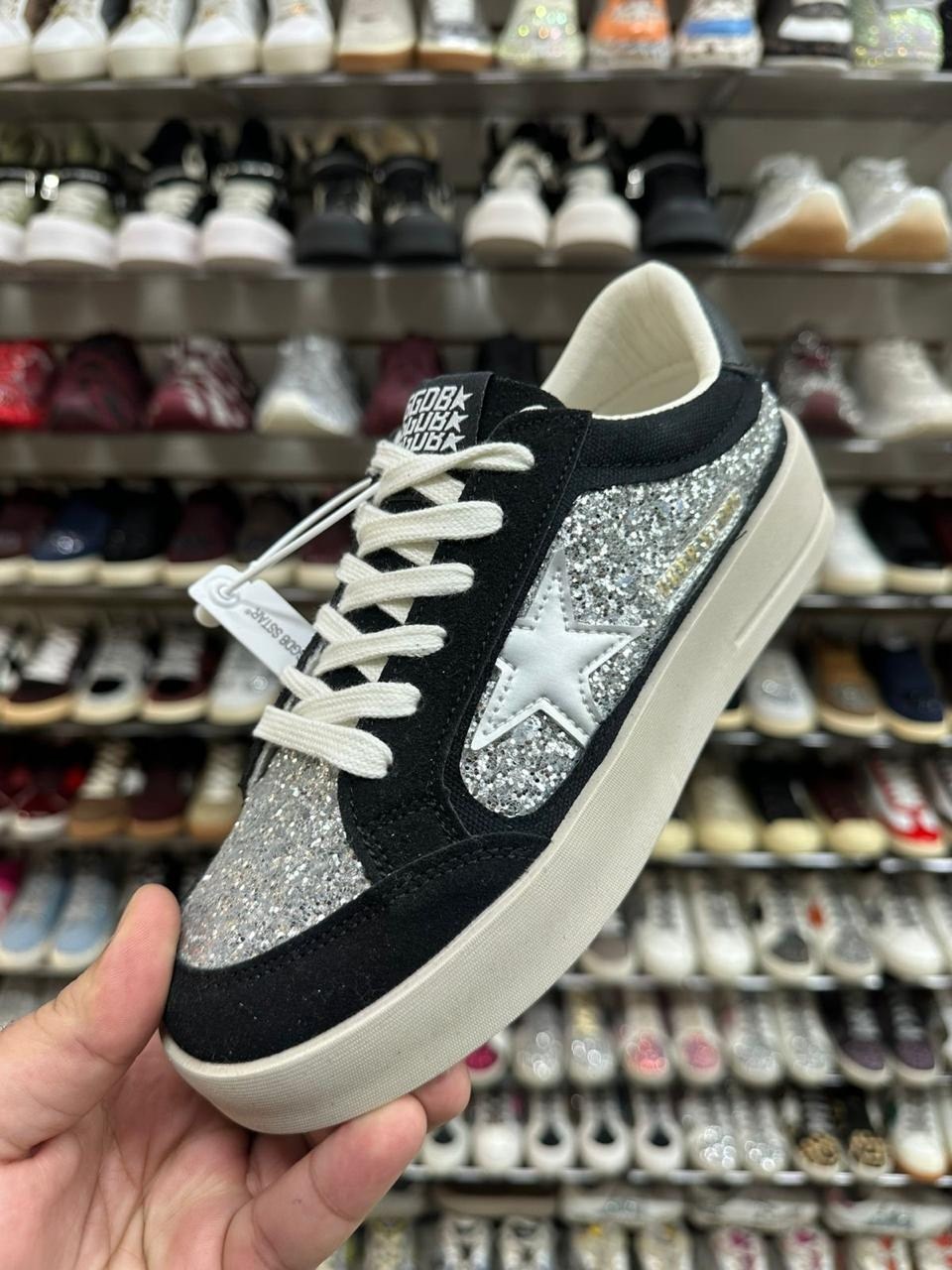 ,кроссовки golden goose с пайетками на платформе,обуви,кроссовки женские, женская