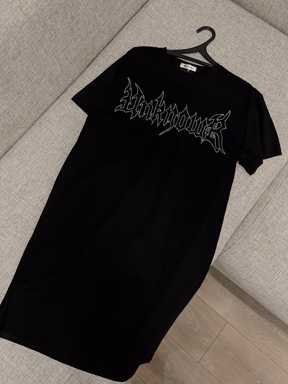 женская футболка,футболка оверсайз со стразами fashion lux,футболка женская оверсайз со стразами,футболки базовая,футболка оверсайз со стразам