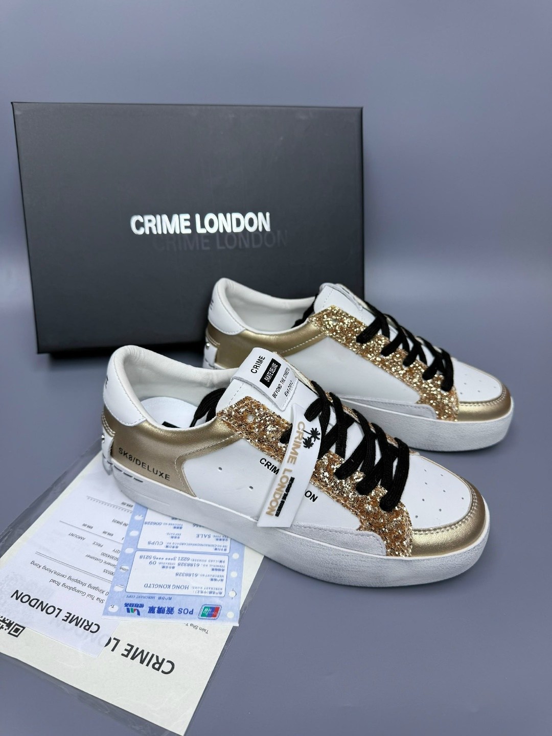 кожаные кеды crime london,женские кожаные кеды crime london 27107pp6к11/1,dolce&gabbana белые кожаные низкие кроссовки,crime london baskets basses sk8 deluxe anialier-gold,кроссовки дольче габбана жен