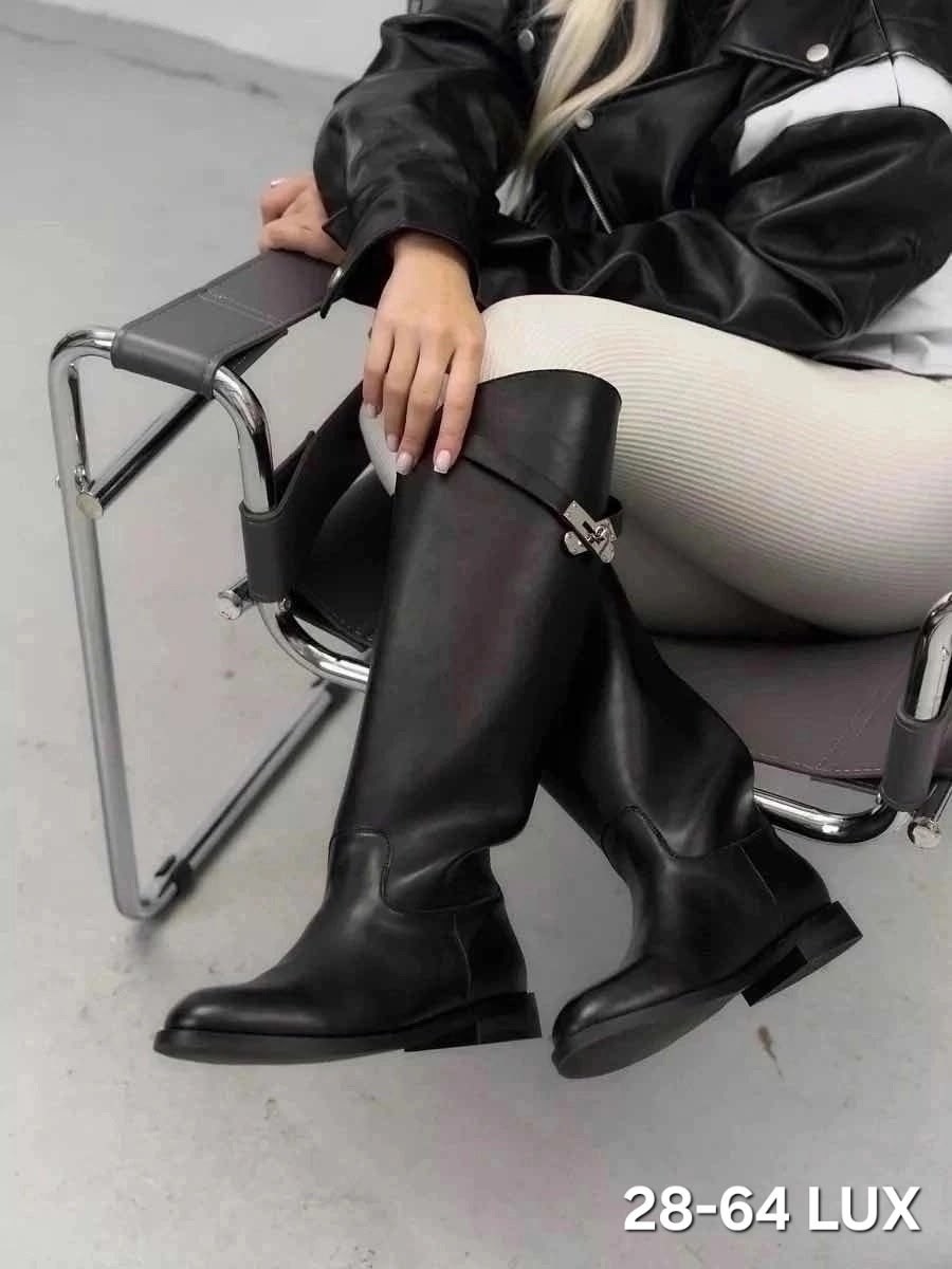 сапоги трубы демисезонные с ремешком matmazel цвет черный,сапоги hermes,сапоги женские демисезонные hermes,сапоги трубы демисезонные с ремешком matmazel,