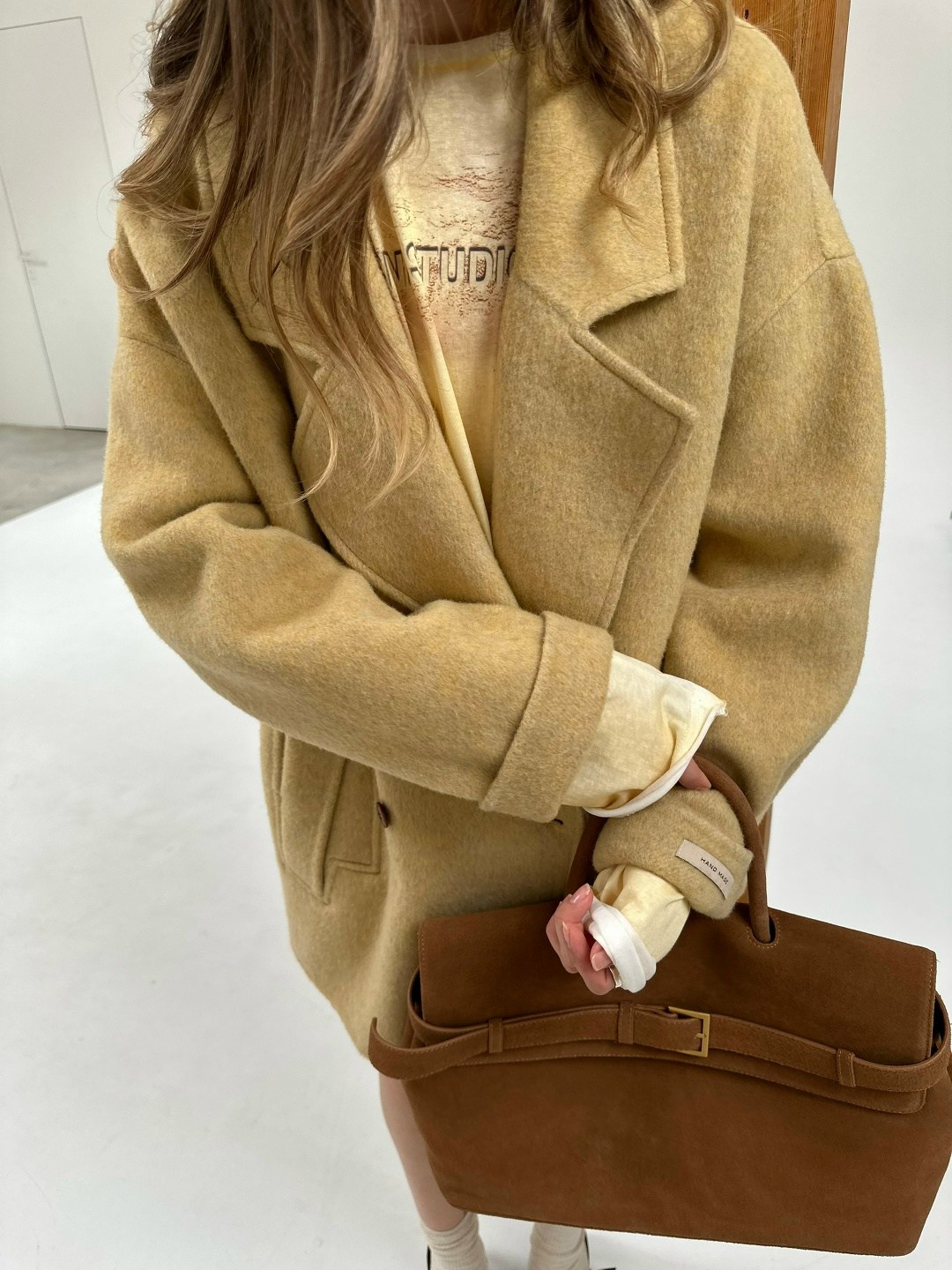 полупальто оверсайз,полупальто,шерстяное пальто,модные образы