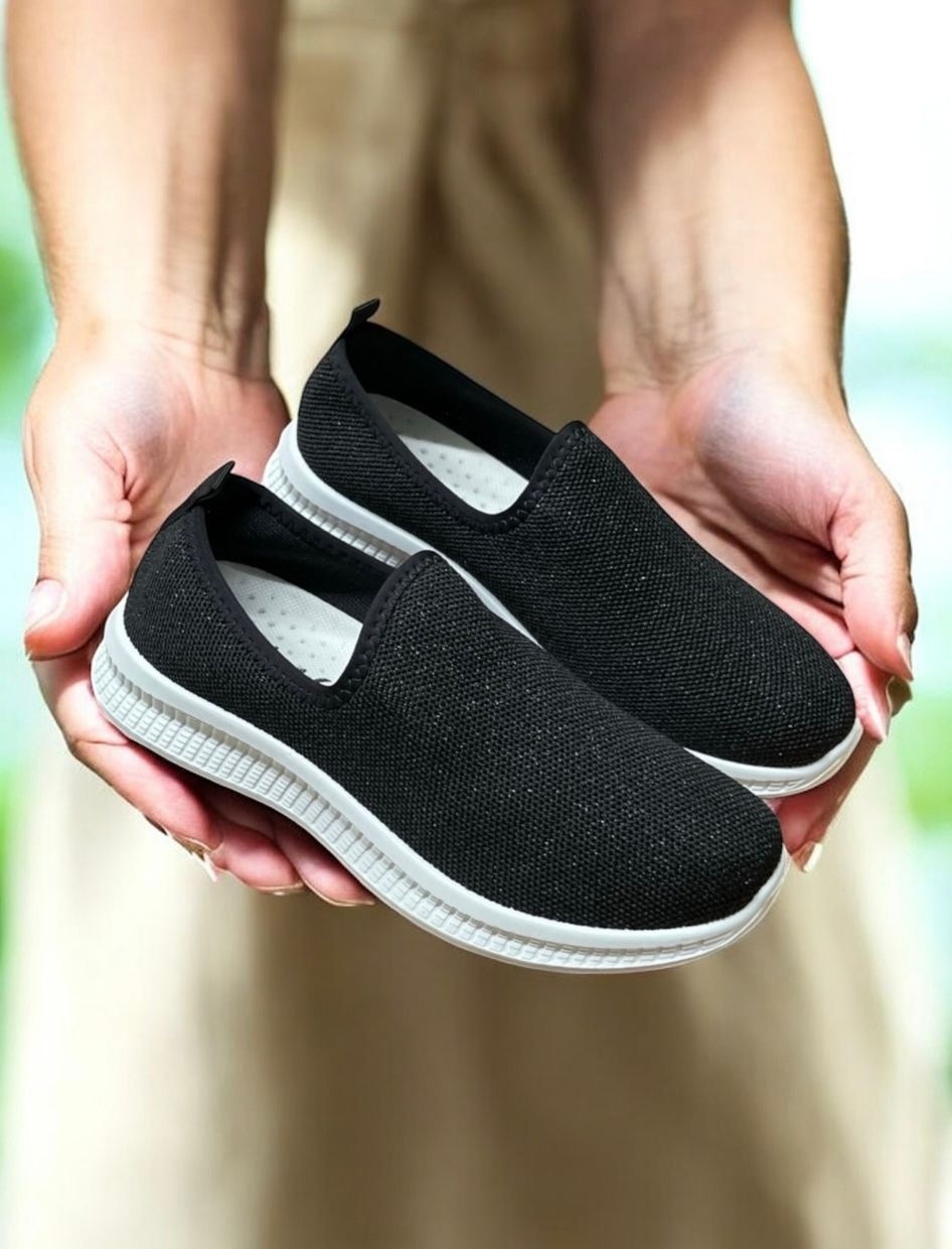 ,повседневная ,мокасины летний женская черный,обуви, на плоской подошве