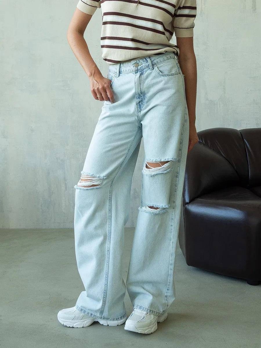 джинсы женские,джинсы брюки,широкие джинсы,штаны джинсы,джинсы широкие рваные